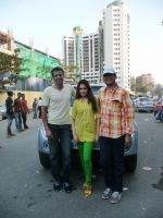 KK Menon, Uvika Chaudhary and director Ashuu Trikha at the shoot of Paparattzy Productions_ ENEMMY in Oshiwara, Andheri (W) (1).jpg